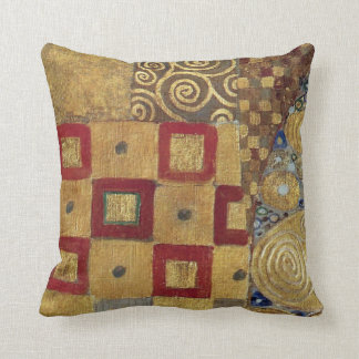 Art Nouveau Klimt - Gold, Red, Old Gold, Silver Cushion
