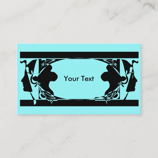 Art Nouveau Ladies Business Card (Back)