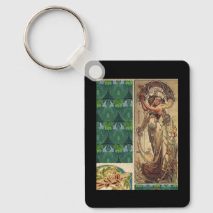 Art Nouveau Ladies Key Ring