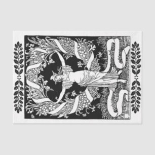 Art Nouveau Lady 17 Decoupage Tissue Paper