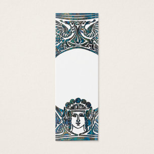 Art Nouveau Lady and Birds Bookmark