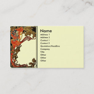 Art Nouveau Lady Business Card