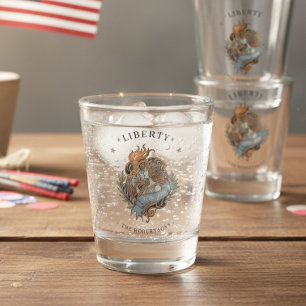 Art Nouveau Lady Liberty USA 250 Motif ID1303 Shot Glass