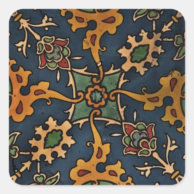 Art Nouveau l'Art Arabic Square Sticker (Front)