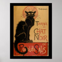 Art Nouveau Le Chat Noir Vintage Black Cat