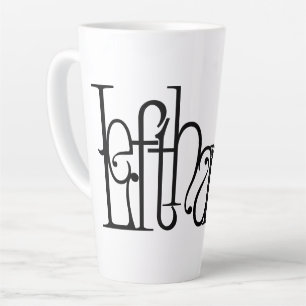 Art Nouveau Lefthanded Typography Latte Mug