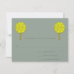 Art Nouveau Lemon Tree RSVP Response Card