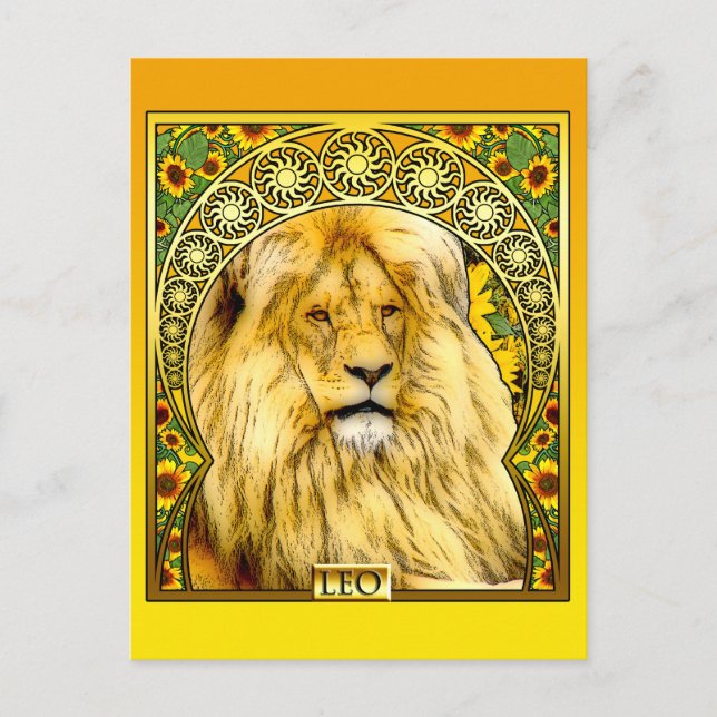 Art Nouveau Leo Postcard (Front)