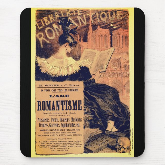 Art nouveau librairie romantique eugene grasset mouse mat (Front)