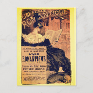 Art nouveau librairie romantique gothic grasset postcard