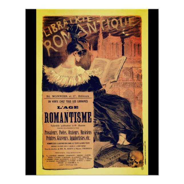 Art nouveau librairie romantique gothic grasset poster (Front)