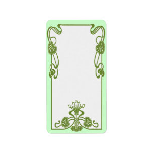 Art nouveau lilies label