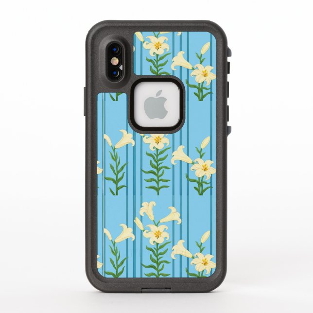 Art nouveau lilies LifeProof iPhone case (Back)