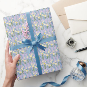 Art nouveau lilies wrapping paper