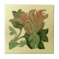 Art Nouveau Lily Antique Pilkington Repro