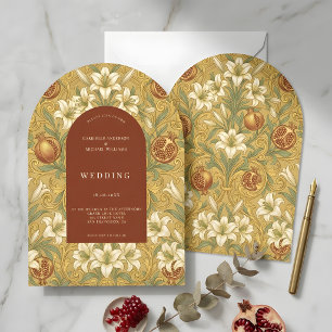 Art Nouveau Lily Arch Floral Vintage Pattern  Invitation