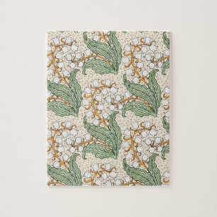Art nouveau lily of the valley flower pattern LRG Jigsaw Puzzle