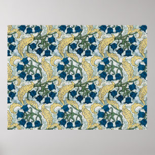 Art Nouveau Lily of the Valley Flower Verneuil Poster