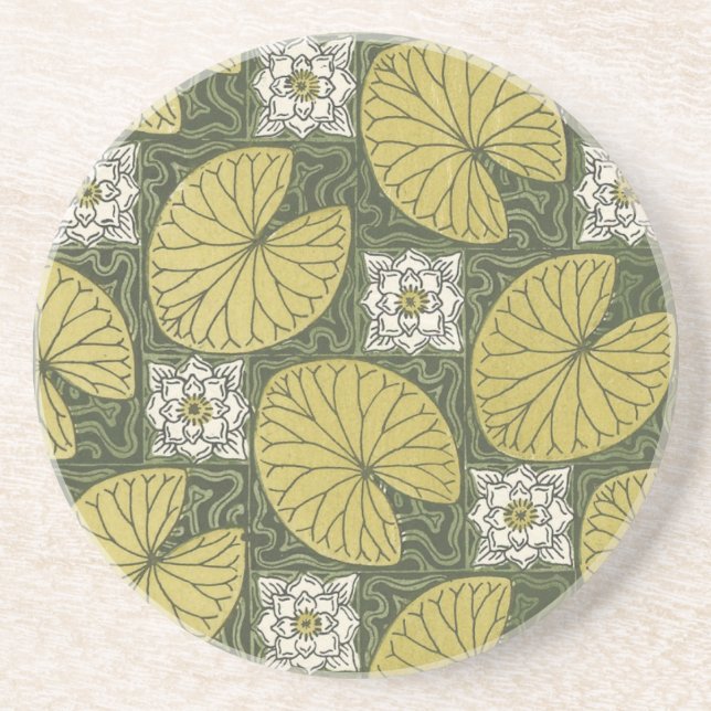 Art Nouveau Lily Pad 78 Coaster (Front)