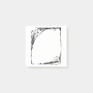 Art nouveau lily post it notes