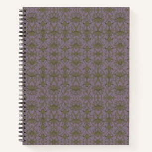 Art Nouveau Lily Vine Bronze Notebook
