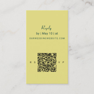 Art Nouveau Lily Wedding | QR Code Reply Enclosure Card