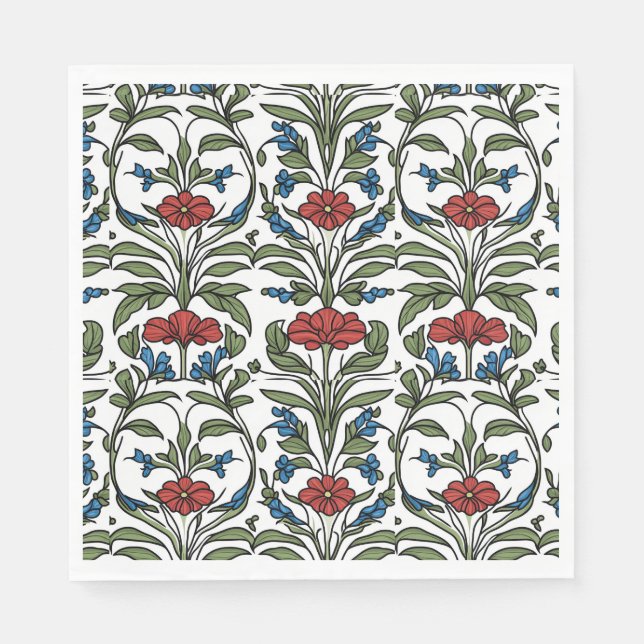 Art Nouveau Lotus  Napkin (Front)