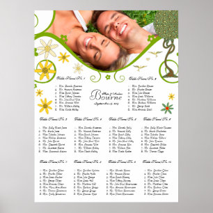 Art Nouveau Love Bird Wedding Poster