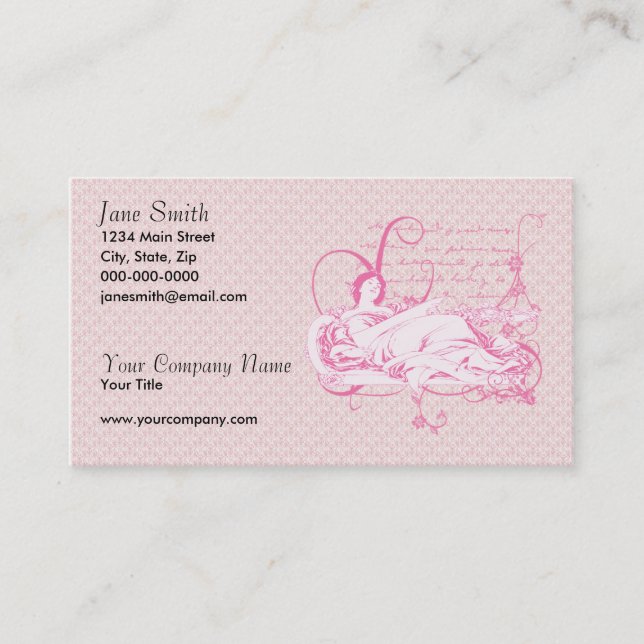 Art Nouveau Love Business Card (Front)