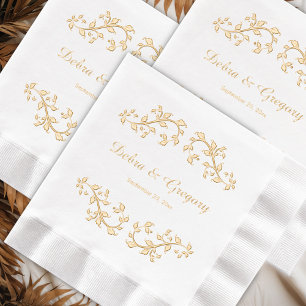 Art Nouveau Luxurious Wedding and  any event Foil Napkins