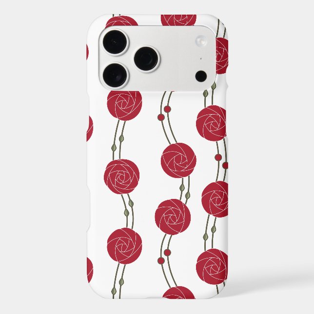 Art Nouveau Mackintosh Rose Stripes Red (Back)