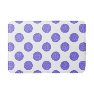 Art Nouveau Mackintosh Roses Retro Floral Purple Bath Mat