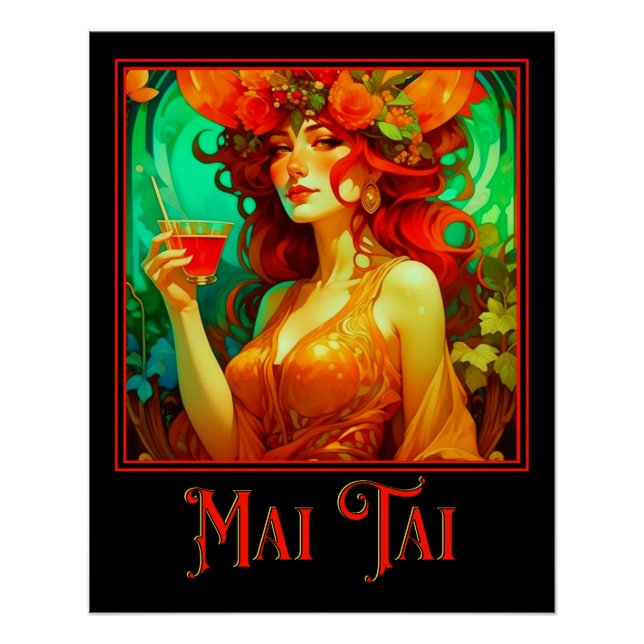 Art Nouveau Mai Tai Poster (Front)
