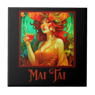 Art Nouveau Mai Tai Tile