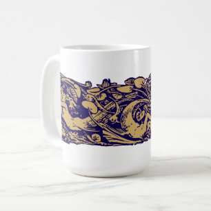 Art Nouveau Mermaids & Fish Among Lily Pads Coffee Mug