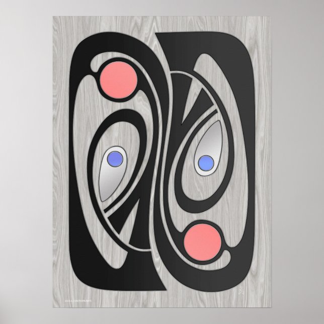 Art Nouveau Mid-Century MashUp 18x24 Poster (Front)