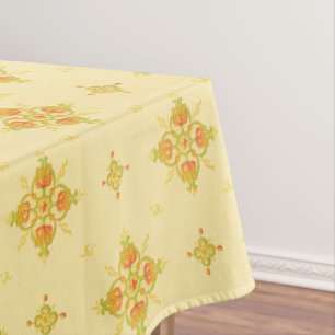Art Nouveau Mission Style Bands of Tulips pattern Tablecloth
