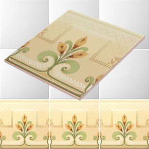 Art Nouveau Mission Style Floral Bouquet Frieze Tile
