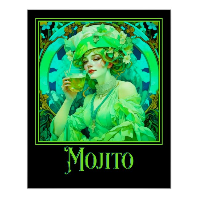 Art Nouveau Mojito Poster (Front)
