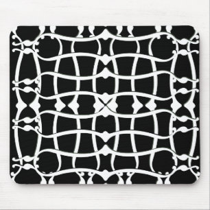 Art nouveau monochromatic pattern  mouse mat