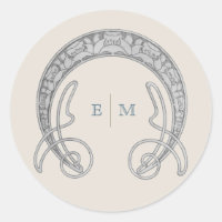 Art Nouveau Monogram Mucha Initials Mailing