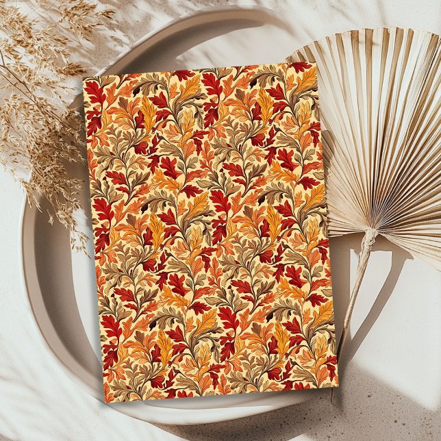Art nouveau Morris fall autumnal vibrant colours Tissue Paper (Art nouveau Morris fall autumnal vibrant colors Tissue Paper)