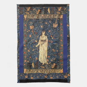 Art Nouveau Morris Lady Bird Animal Flower Towel