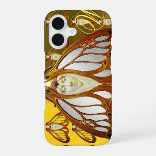 ART NOUVEAU MOTH WOMAN GEM MONOGRAM iPhone 16 CASE