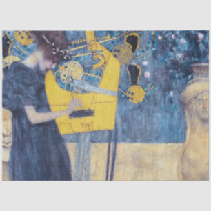 Art Nouveau "Music I" Painting by Gustav Klimt  Tissue Paper