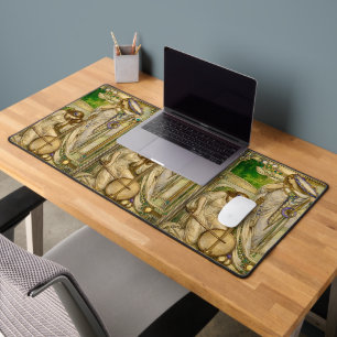 Art Nouveau Music Maidens Vintage Illustration  Desk Mat