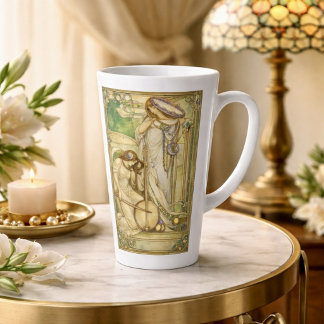 Art Nouveau Music Maidens Vintage Illustration  Latte Mug