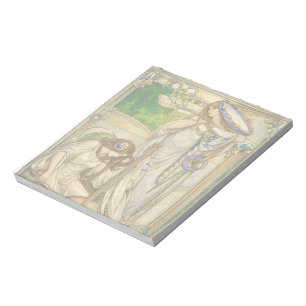 Art Nouveau Music Maidens Vintage Illustration  Notepad