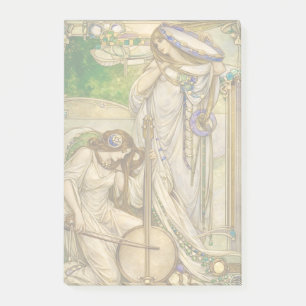 Art Nouveau Music Maidens Vintage Illustration  Post-it Notes