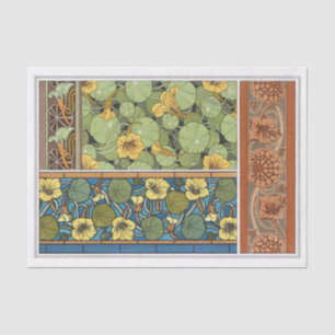 Art Nouveau Nasturtiums by French Artist 1896 Tissue Paper